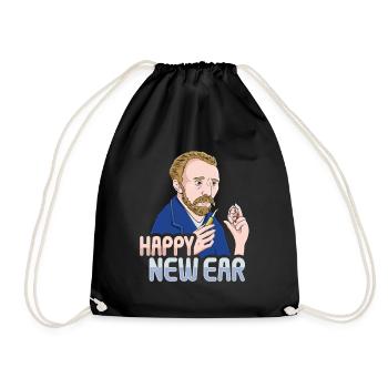 Happy New Ear Art Van Gogh - Drawstring Bag - black - Front