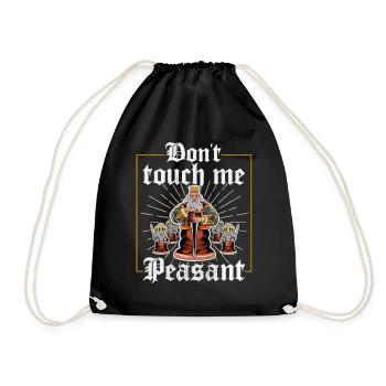 Don't touch me Peasant lustiges Schach - Turnbeutel - Schwarz - Vorne