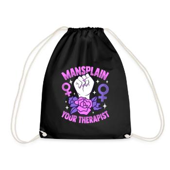 Women Empowerment Feminist Feminism - Drawstring Bag - black - Front