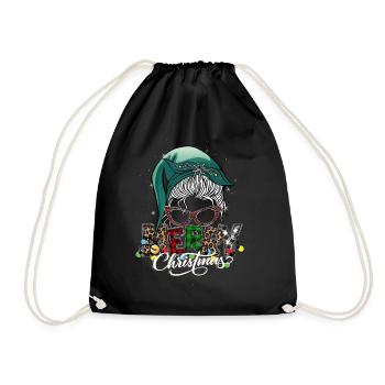 Merry Christmas Christmas Elf Outfit - Drawstring Bag - black - Front
