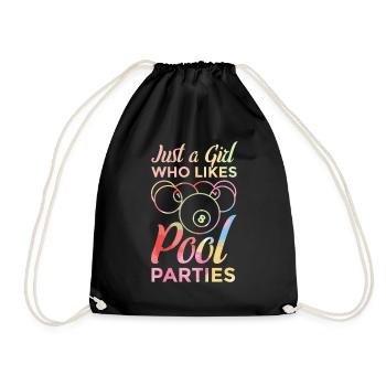 Pool Girls - Drawstring Bag - black - Front