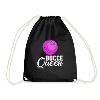 Bocce queen, bocce ball - Turnbeutel - Schwarz - Vorne