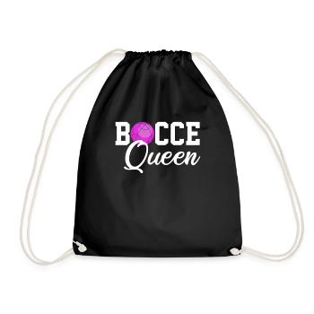 Bocce queen, bocce ball - Turnbeutel - Schwarz - Vorne
