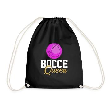 Bocce ball queen, bocce ball - Turnbeutel - Schwarz - Vorne