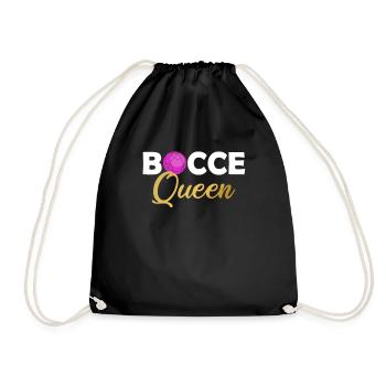 Bocce ball queen, bocce ball - Turnbeutel - Schwarz - Vorne