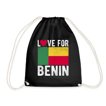 Benin Souvenir - Drawstring Bag - black - Front