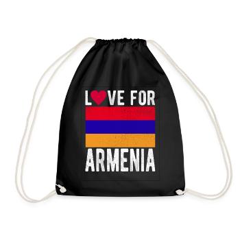 Armenia Souvenir - Drawstring Bag - black - Front
