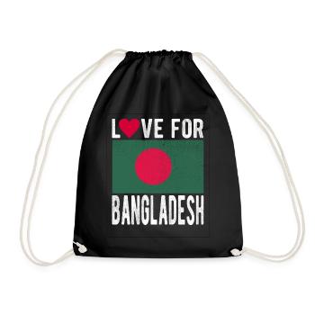 Bangladesh Souvenir - Drawstring Bag - black - Front