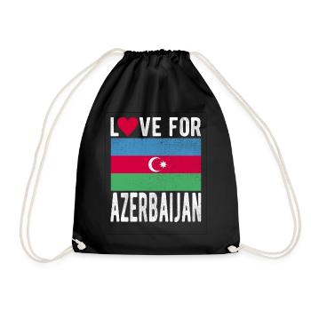 Azerbaijan Souvenir - Drawstring Bag - black - Front