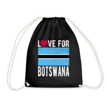 Botswana Souvenir - Turnbeutel - Schwarz - Vorne