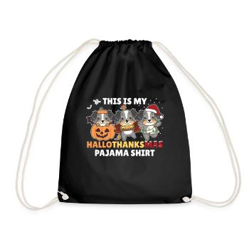 Hallothanksmas Chemise de pyjama Berger Australien - Sac de sport léger - noir - Devant
