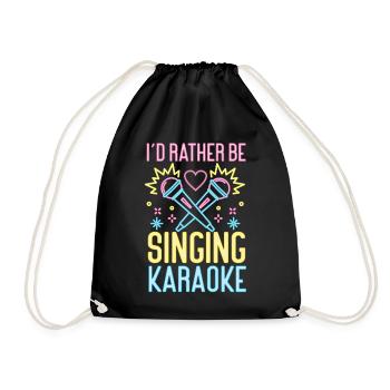 Karaoké Chanteur Années 80 Rétro I’d - Sac de sport léger - noir - Devant