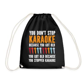 Karaoke Singer You Don't Stop - Drawstring Bag - black - Front