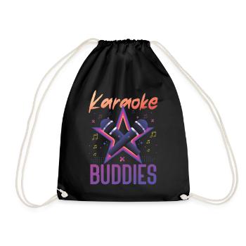 Karaoke Singer Friends Besties 80s - Turnbeutel - Schwarz - Vorne