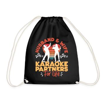 Chanteur de karaoké Mari Femme - Sac de sport léger - noir - Devant