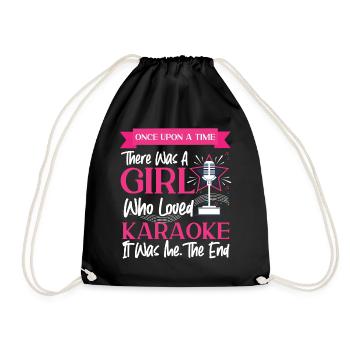 Karaoke Singer Once Upon A Time - Drawstring Bag - black - Front