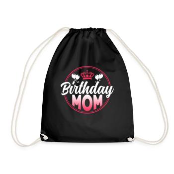 Geburtstag Mama Party Mutter Mami - Turnbeutel - Schwarz - Vorne