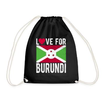 Burundi Souvenir - Drawstring Bag - black - Front