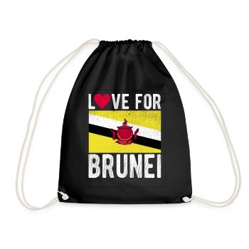 Brunei Souvenir - Turnbeutel - Schwarz - Vorne