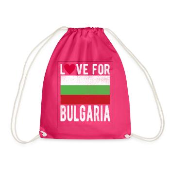 Bulgarien Souvenir - Turnbeutel - Fuchsia - Vorne