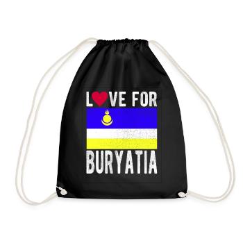 Buryatia Souvenir - Drawstring Bag - black - Front