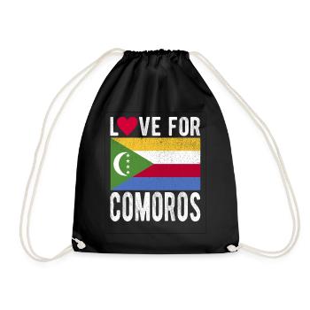 Komoros Souvenir - Drawstring Bag - black - Front