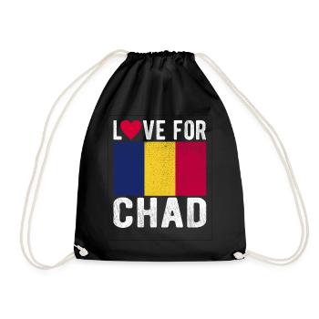 Chad Souvenir - Drawstring Bag - black - Front