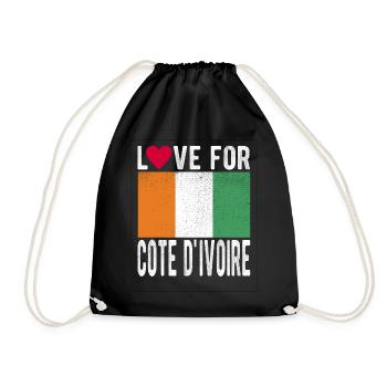 Côte d’Ivoire Souvenir - Sac de sport léger - noir - Devant