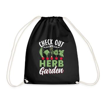 Voir mon jardin d’herbes aromatiques Herbes - Sac de sport léger - noir - Devant