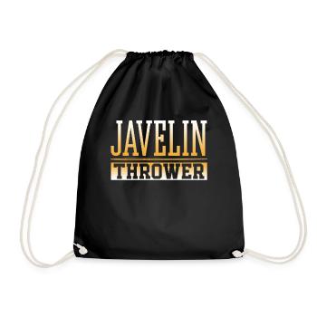 Lanceur de javelot Lancer de javelot Lancer de javelot Lancer de javelot Javelot - Sac de sport léger - noir - Devant