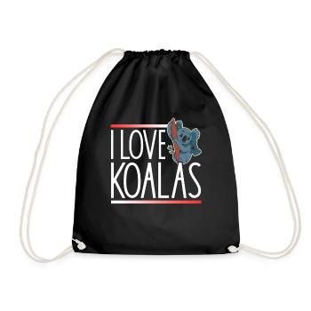 J’aime les koalas mignon Koala Koala Bear Animal - Sac de sport léger - noir - Devant