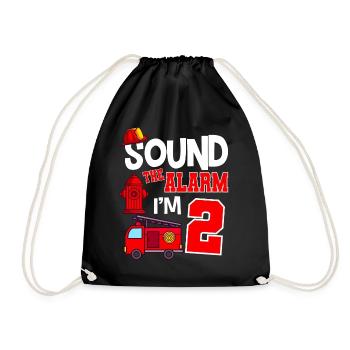 Sonnez l’alarme 2 ans 2e anniversaire pompiers - Sac de sport léger - noir - Devant