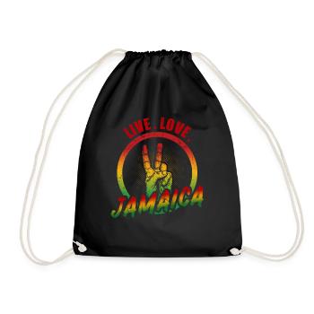 Jamaica Liebe Jamaika - Turnbeutel - Schwarz - Vorne