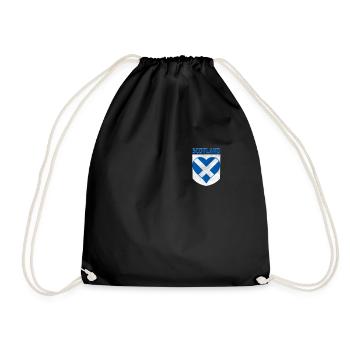 Scotland Flag Heart Scottish - Drawstring Bag - black - Front