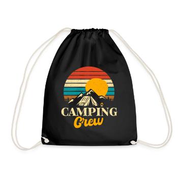 Camping Crew - Drawstring Bag - black - Front