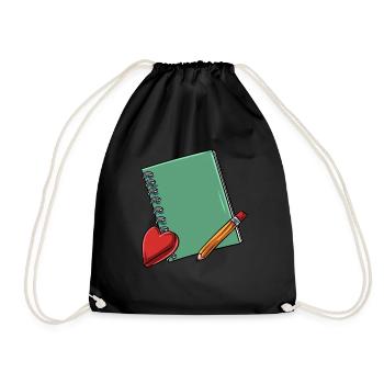 École primaire Book Pencil - Sac de sport léger - noir - Devant