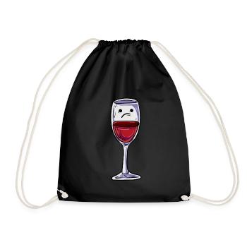 Verre de vin rouge Vin - Sac de sport léger - noir - Devant