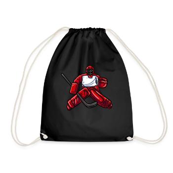 Ice Hockey Goalie Goalie - Drawstring Bag - black - Front