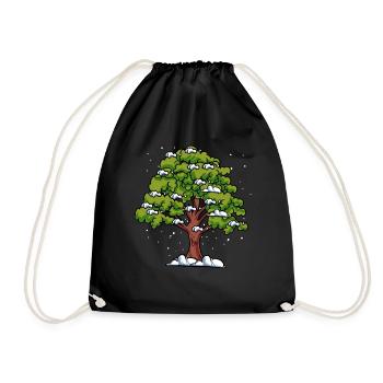 Oak Tree Forest - Drawstring Bag - black - Front