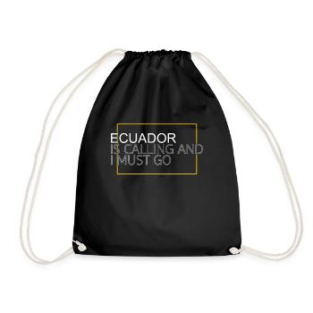 Ecuador Spruch - Turnbeutel - Schwarz - Vorne