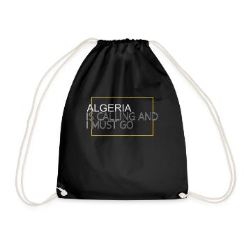 Algerien Spruch - Turnbeutel - Schwarz - Vorne