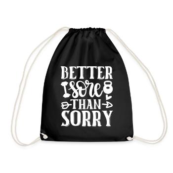 Mieux vaut faire mal que guérir - Citation d’entraînement physique - Sac de sport léger - noir - Devant