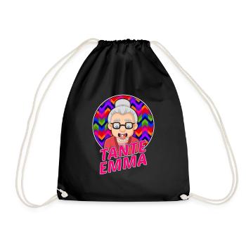 Tante Emma Baller Techno EDM Rave DJ Party - Turnbeutel - Schwarz - Vorne
