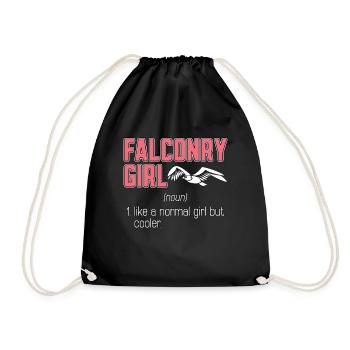 Falconry Girl Like A Normal Birds Of Prey Falconer - Drawstring Bag - black - Front