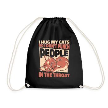 Chat Chats Amoureux Chat Propriétaire Chaton - Sac de sport léger - noir - Devant