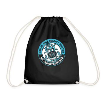 Cruise Ship Holiday Ships Cruise - Drawstring Bag - black - Front