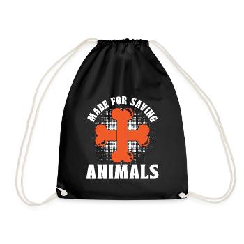 Animal Welfare Made For Saving Adopt Animal Worker - Turnbeutel - Schwarz - Vorne