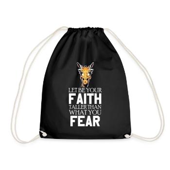 Que ta foi soit plus grande que tu ne le crains Girafe - Sac de sport léger - noir - Devant