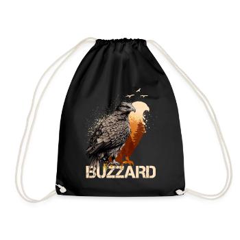 Buzzard Scavenger Vulture Bird Vintage Forest - Turnbeutel - Schwarz - Vorne