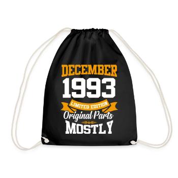 Décembre 1993 Cadeau d’anniversaire vintage - Sac de sport léger - noir - Devant